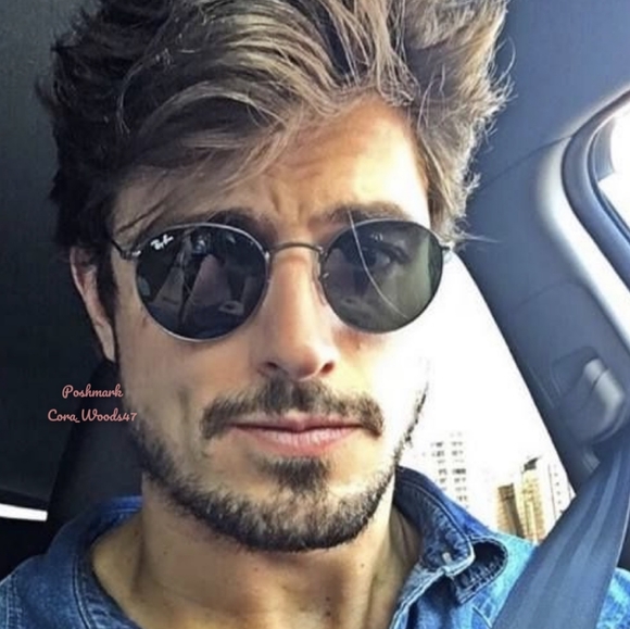 RayBan Round Metal Black Lenses RB3447 Black Frame Unisex New - Picture 14 of 15